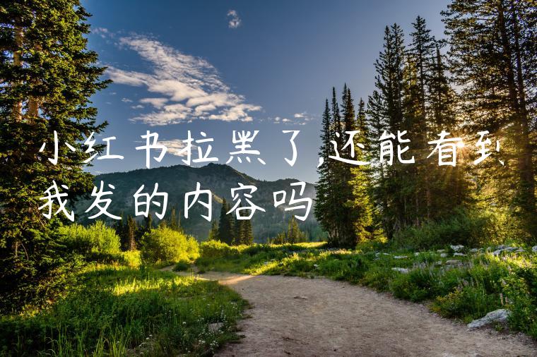 小红书拉黑了,还能看到我发的内容吗