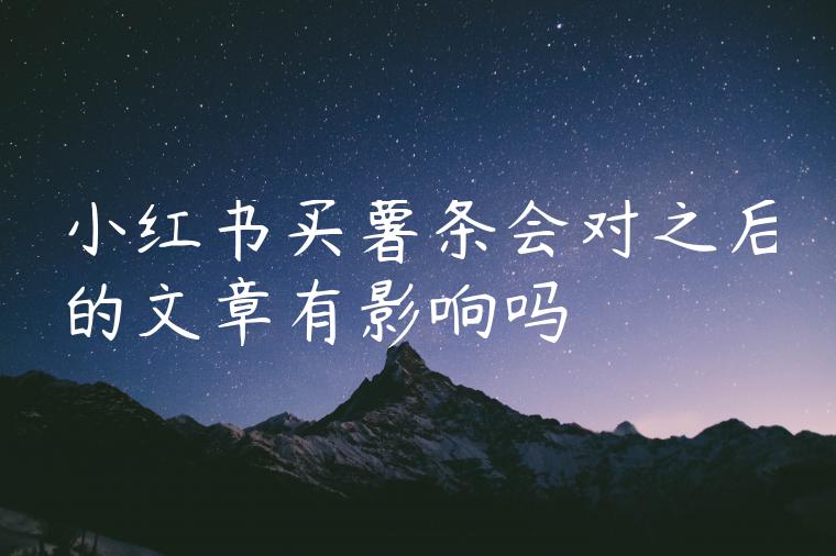 小红书买薯条会对之后的文章有影响吗 小红书买薯条会对之后的文章有影响吗