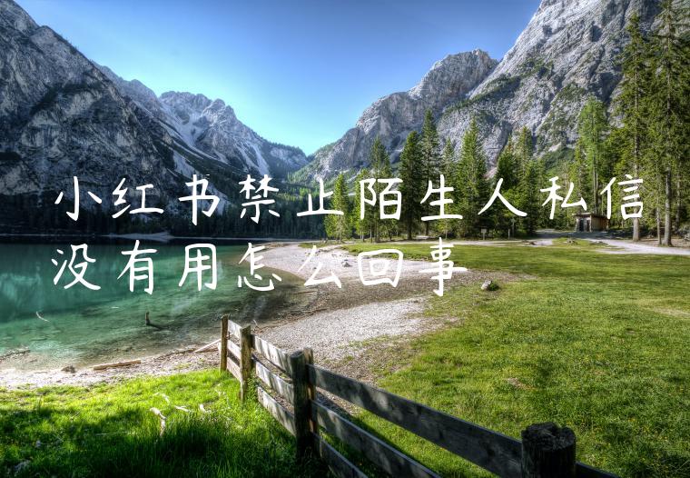 小红书禁止陌生人私信没有用怎么回事 小红书禁止陌生人私信没有用怎么回事