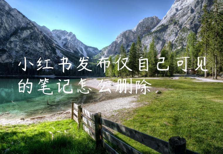 小红书发布仅自己可见的笔记怎么删除