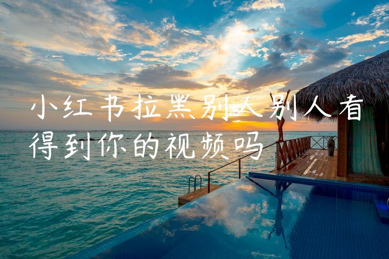 小红书拉黑别人别人看得到你的视频吗 小红书拉黑别人别人看得到你的视频吗