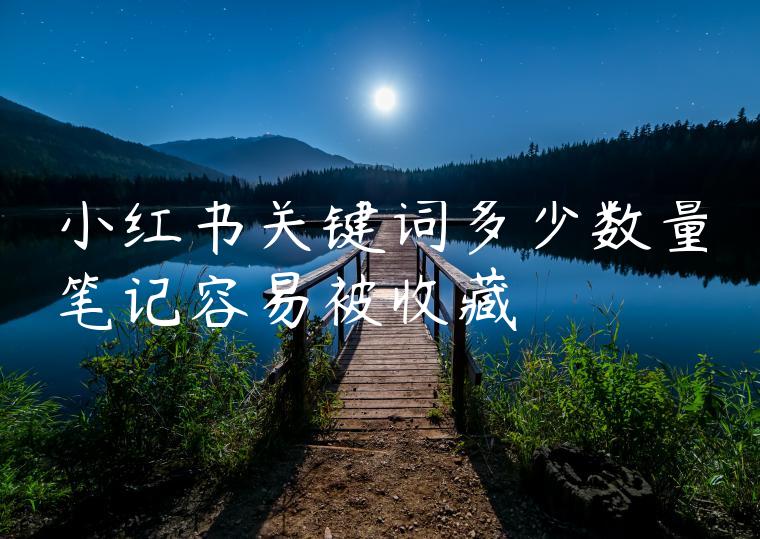 小红书关键词多少数量笔记容易被收藏