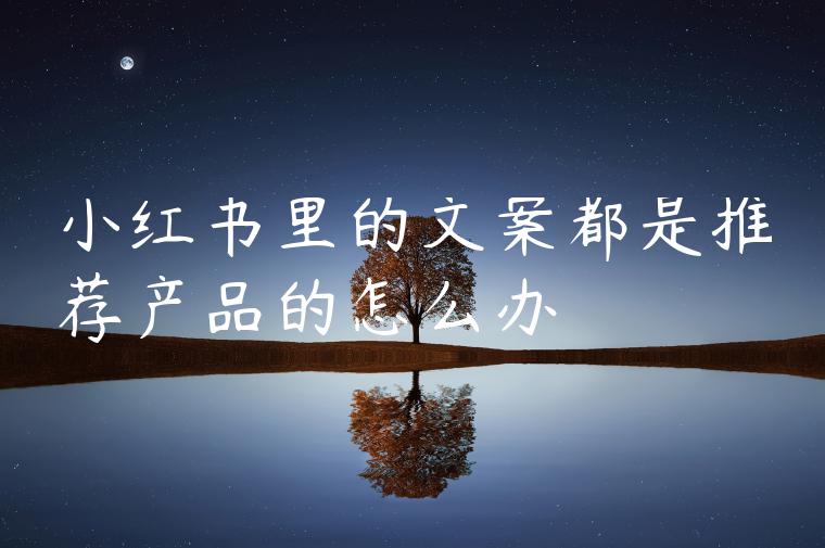 小红书里的文案都是推荐产品的怎么办 小红书里的文案都是推荐产品的怎么办