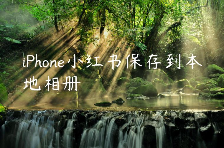 iPhone小红书保存到本地相册