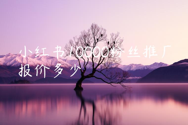 小红书10000粉丝推广报价多少 小红书10000粉丝推广报价多少