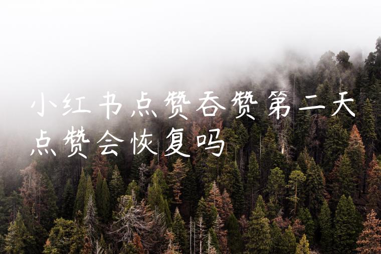 小红书点赞吞赞第二天点赞会恢复吗 小红书点赞吞赞第二天点赞会恢复吗