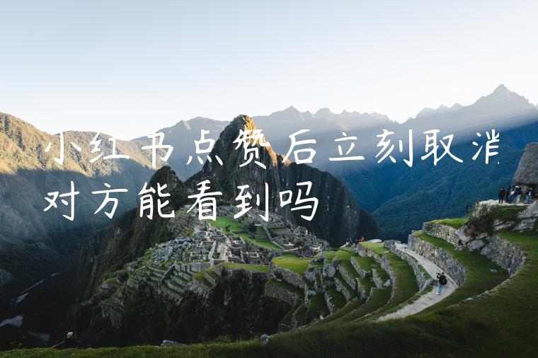 小红书点赞后立刻取消对方能看到吗 小红书点赞后立刻取消对方能看到吗