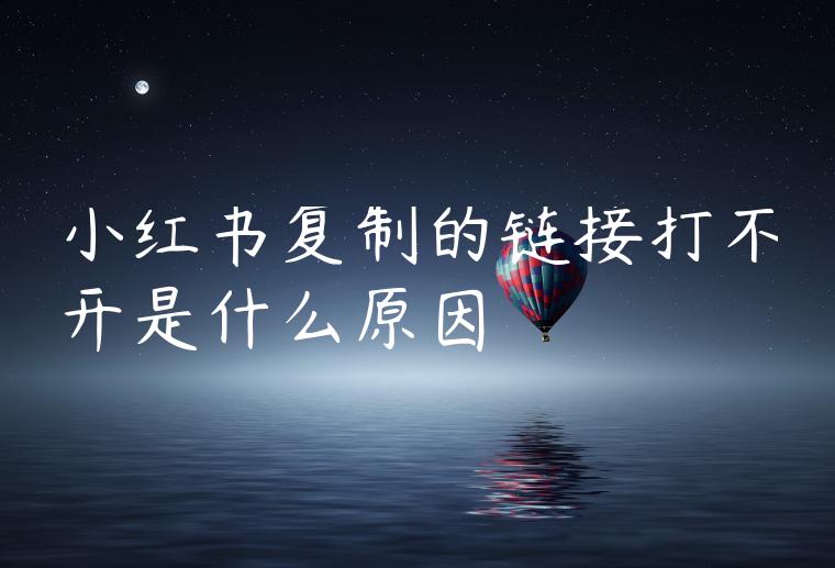 小红书复制的链接打不开是什么原因 小红书复制的链接打不开是什么原因