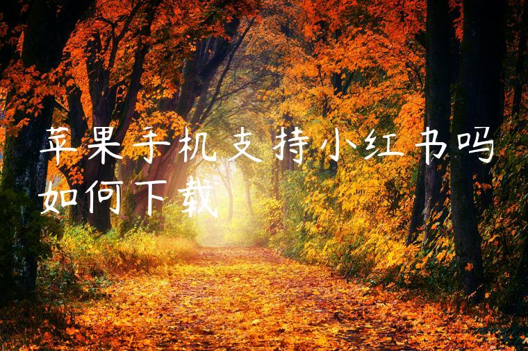 苹果手机支持小红书吗如何下载