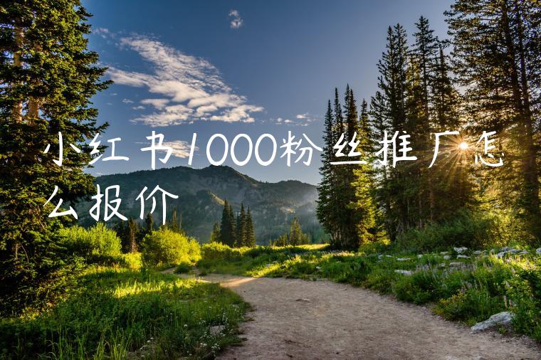 小红书1000粉丝推广怎么报价 小红书1000粉丝推广怎么报价