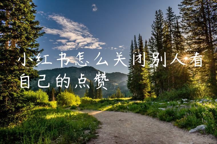 小红书怎么关闭别人看自己的点赞