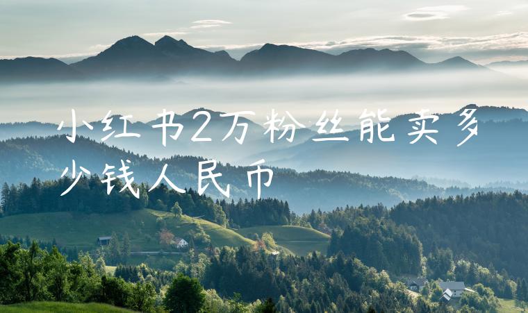 小红书2万粉丝能卖多少钱人民币 小红书2万粉丝能卖多少钱人民币