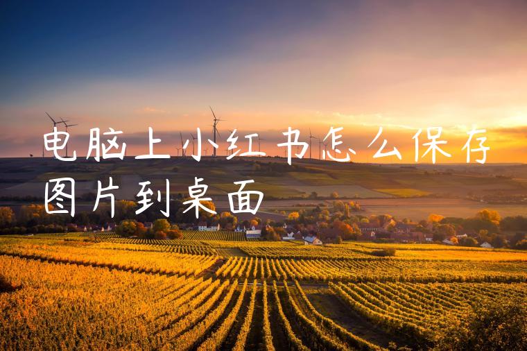 电脑上小红书怎么保存图片到桌面
