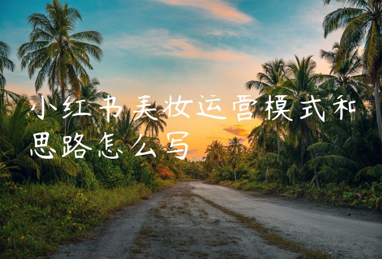 小红书美妆运营模式和思路怎么写