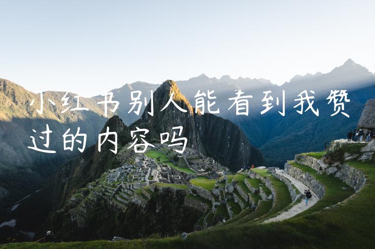 小红书别人能看到我赞过的内容吗 小红书别人能看到我赞过的内容吗