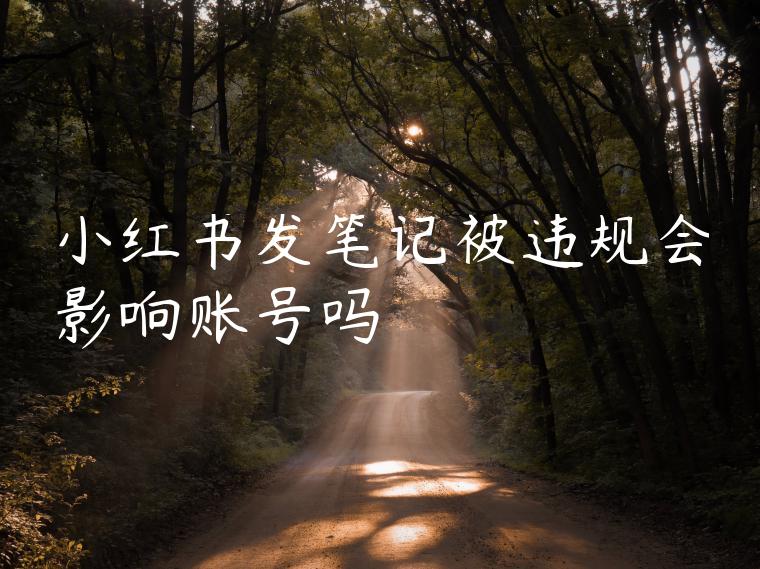 小红书发笔记被违规会影响账号吗 小红书发笔记被违规会影响账号吗