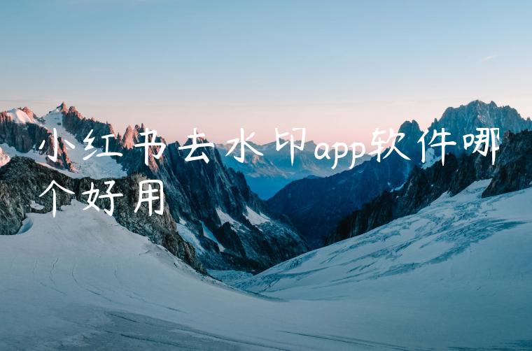 小红书去水印app软件哪个好用