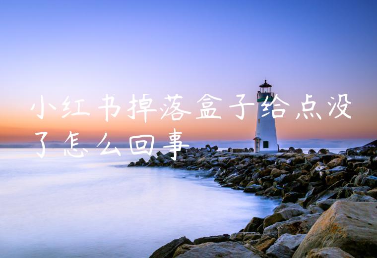 小红书掉落盒子给点没了怎么回事 小红书掉落盒子给点没了怎么回事