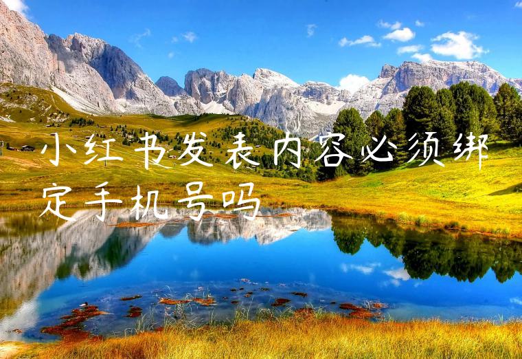 小红书发表内容必须绑定手机号吗