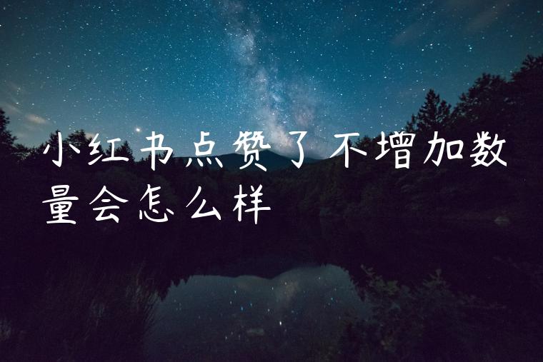 小红书点赞了不增加数量会怎么样