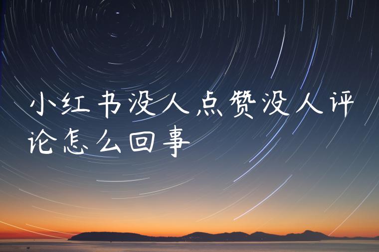 小红书没人点赞没人评论怎么回事 小红书没人点赞没人评论怎么回事