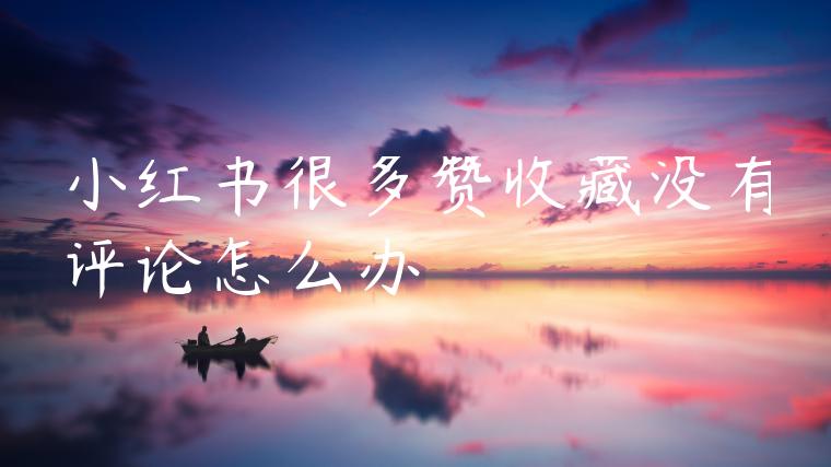 小红书很多赞收藏没有评论怎么办