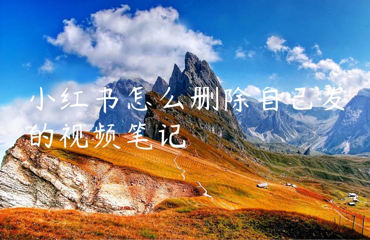 小红书怎么删除自己发的视频笔记 小红书怎么删除自己发的视频笔记