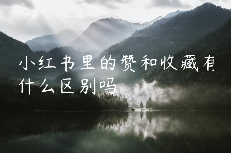 小红书里的赞和收藏有什么区别吗