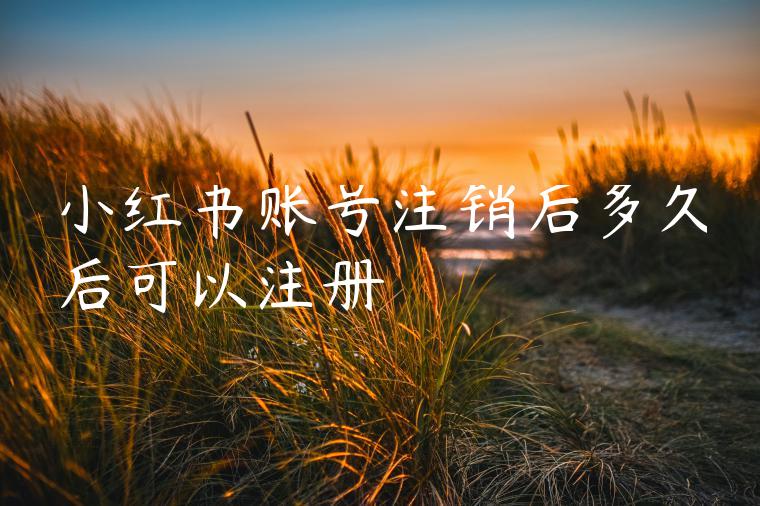 小红书账号注销后多久后可以注册 小红书账号注销后多久后可以注册