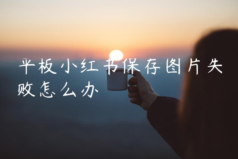平板小红书保存图片失败怎么办 平板小红书保存图片失败怎么办