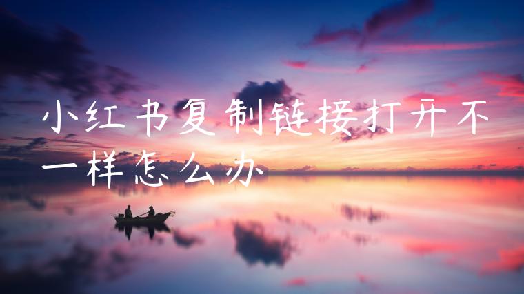 小红书复制链接打开不一样怎么办 小红书复制链接打开不一样怎么办