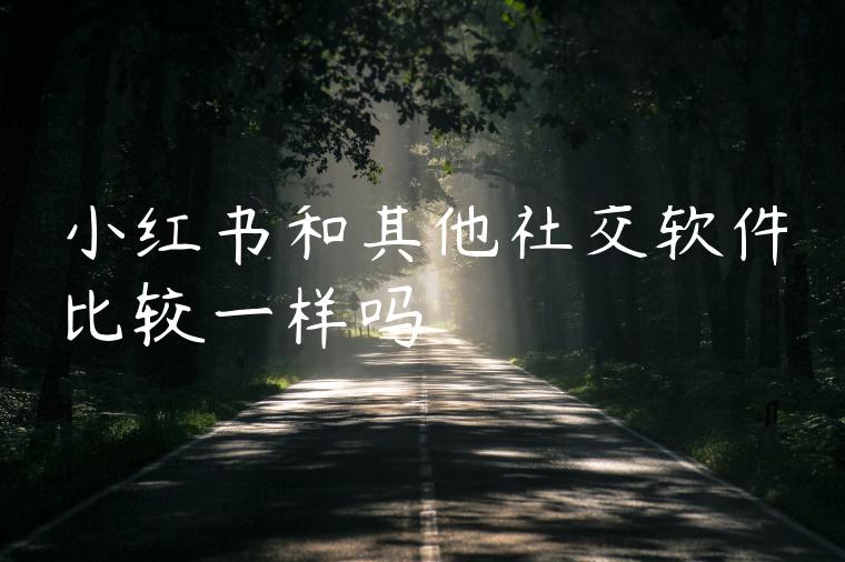 小红书和其他社交软件比较一样吗 小红书和其他社交软件比较一样吗