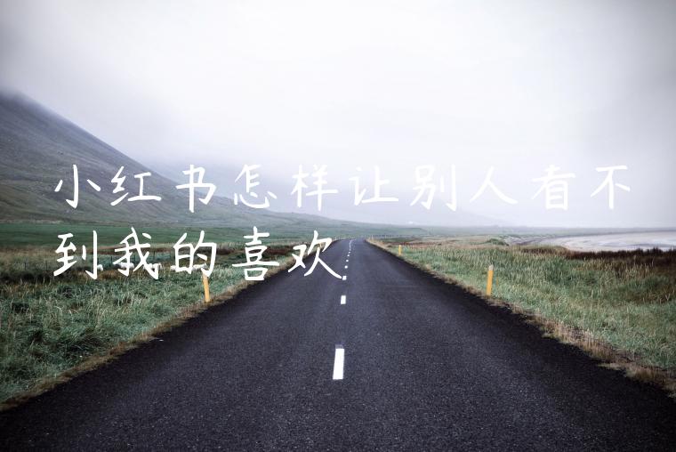 小红书怎样让别人看不到我的喜欢 小红书怎样让别人看不到我的喜欢