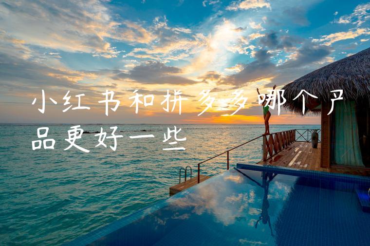 小红书和拼多多哪个产品更好一些