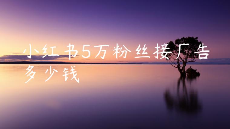 小红书5万粉丝接广告多少钱 小红书5万粉丝接广告多少钱