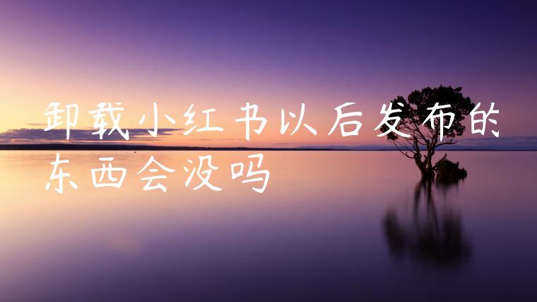 卸载小红书以后发布的东西会没吗