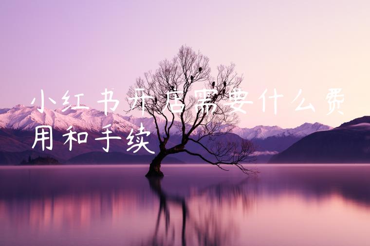 小红书开店需要什么费用和手续