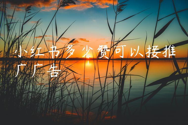 小红书多少赞可以接推广广告 小红书多少赞可以接推广广告
