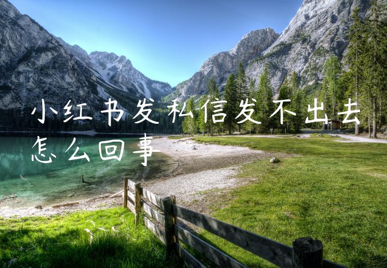 小红书发私信发不出去怎么回事