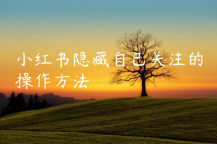 小红书隐藏自己关注的操作方法