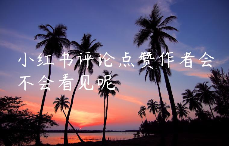 小红书评论点赞作者会不会看见呢 小红书评论点赞作者会不会看见呢