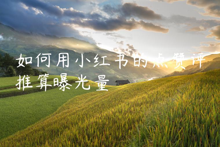 如何用小红书的点赞评推算曝光量