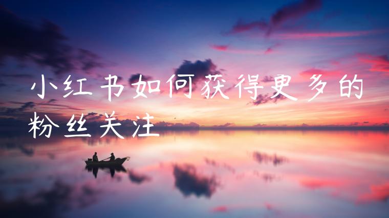 小红书如何获得更多的粉丝关注 小红书如何获得更多的粉丝关注