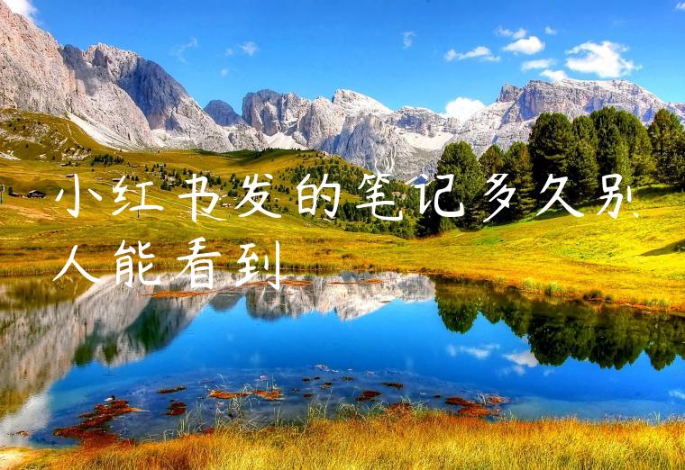 小红书发的笔记多久别人能看到 小红书发的笔记多久别人能看到