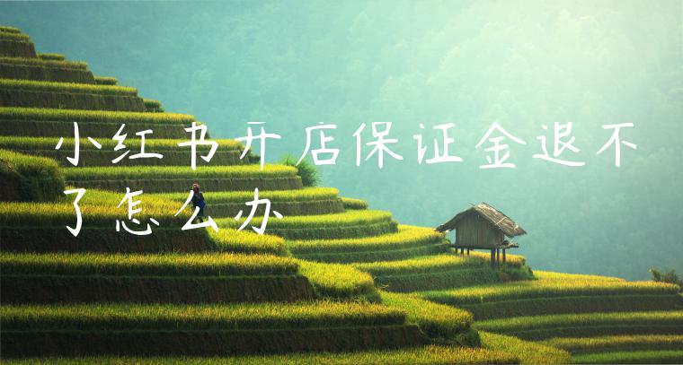 小红书开店保证金退不了怎么办