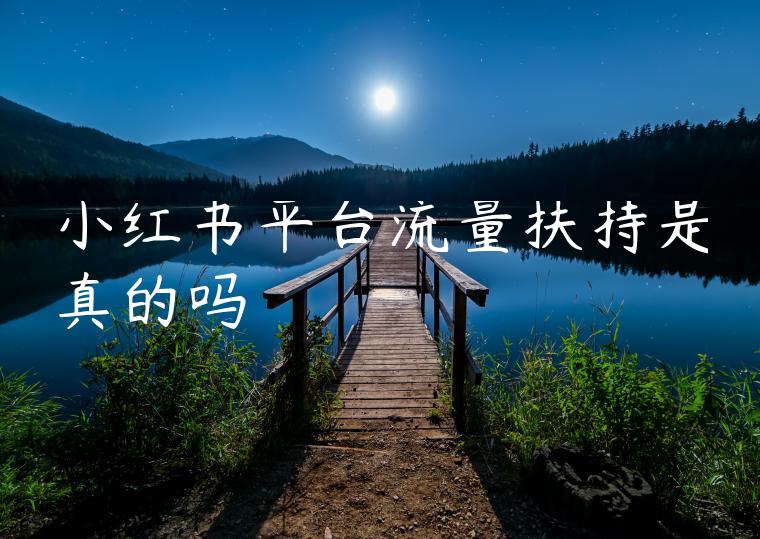 小红书平台流量扶持是真的吗