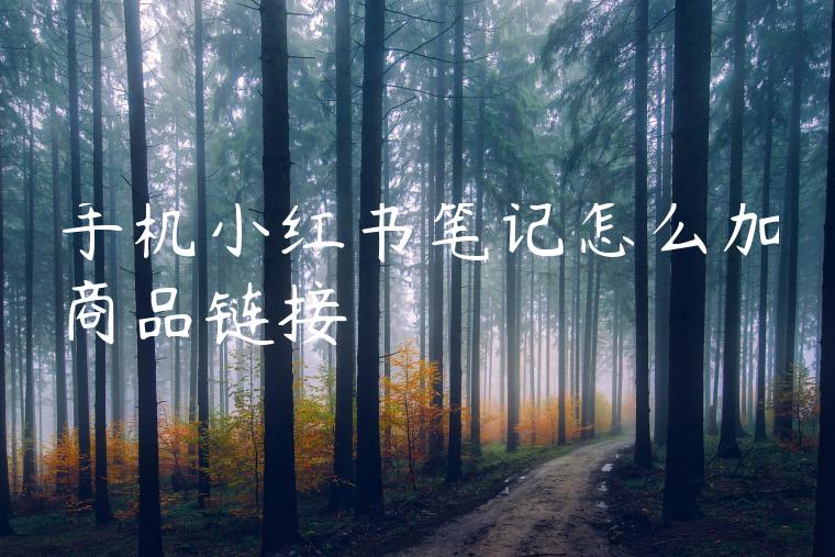 手机小红书笔记怎么加商品链接