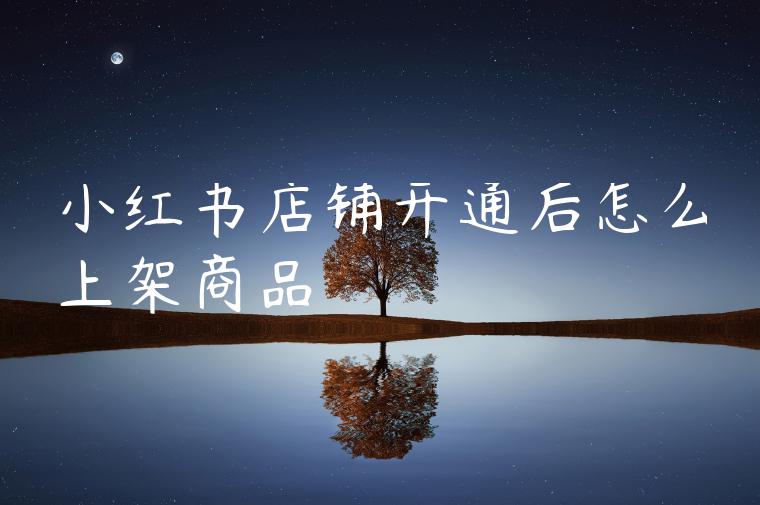 小红书店铺开通后怎么上架商品
