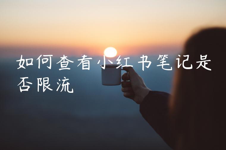 如何查看小红书笔记是否限流 如何查看小红书笔记是否限流