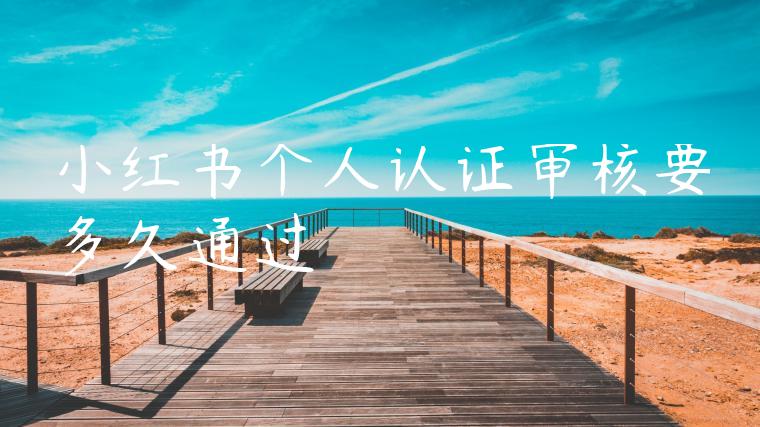 小红书个人认证审核要多久通过